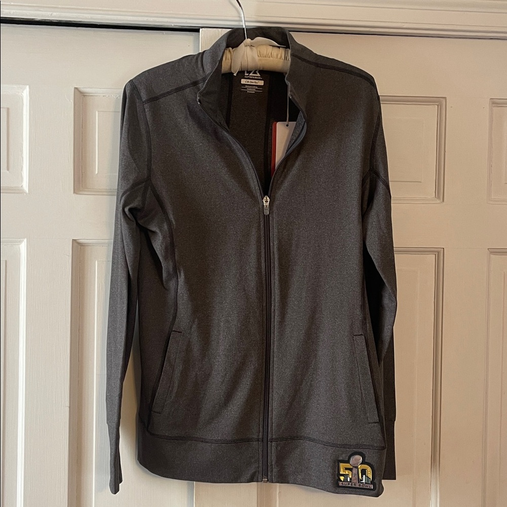 “Super Bowl 50” Cutter&Buck athletic zipper jacket NWT